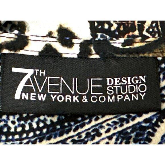 7Th Avenue Design Studio Large Cold Shoulder Tunic Top Paisley Animal Print Chic - Picture 8 of 13